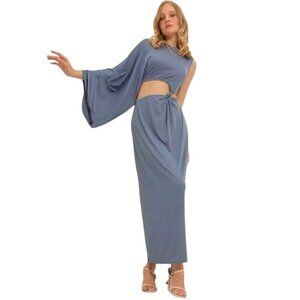 ZARA ASYMMETRICAL CUT OUT FLOWY DRESS